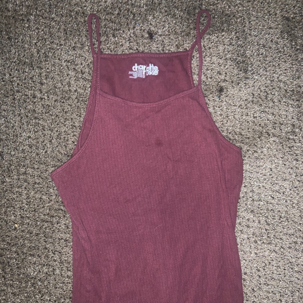 Red halter top